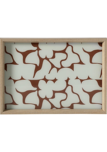 Mudo Home Soft Brown Dekoratif Tepsi 31x42 Cm Bej