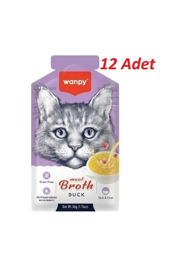 Wanpy Ördek Etli Kedi Çorbası 12 x 50 G