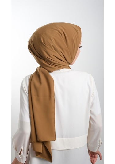 Hardal Düz Klasik Şal Medine Ipeği Sade 202103_43 Hardal