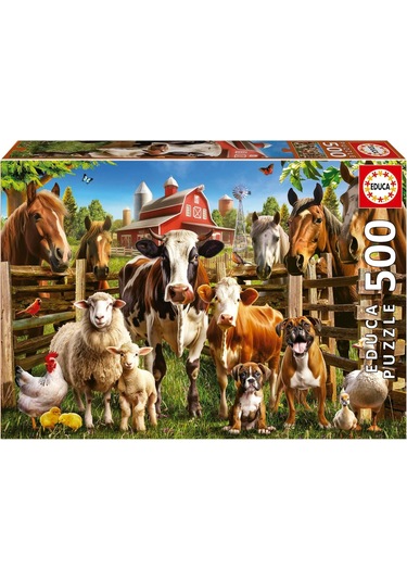 Educa 500 Parça Çiftlik Arkadaşları Hayvan Puzzle - 19905 - Farmyard Buddies