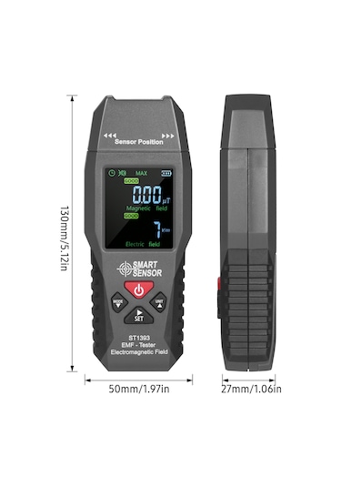 Springsun Taşınabilir Smart Sensor St1393 Emf Metre - Dijital Lcd Elektromanyetik Radyasyon