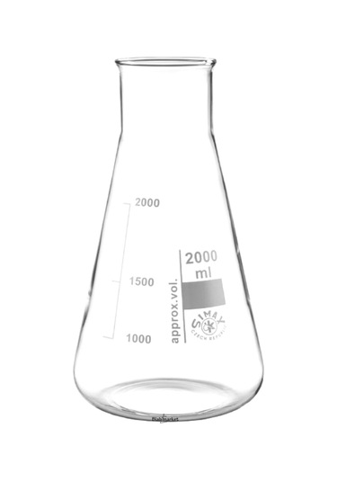 Simax Cam Erlen 2000 ML Erlenmeyer Flask Geniş Boyunlu