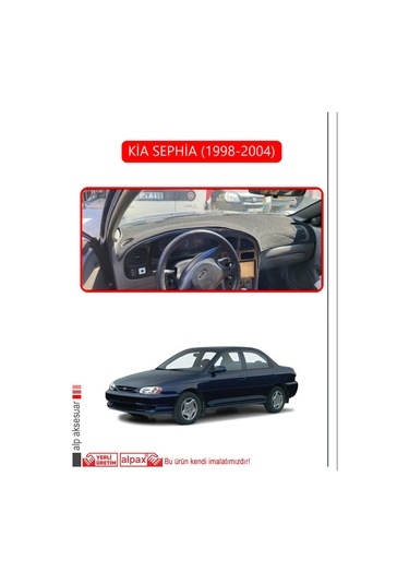Kia Sephia 1998-2004torpido Koruma Halısı Kırmızı Kenar