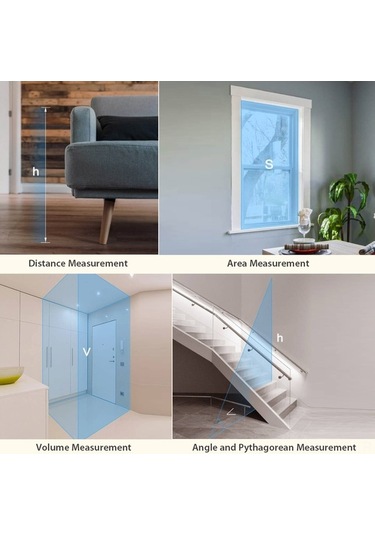 Besthome1 Duka Ls-p Lazerli Mesafe Ölçer - 40m Hassas, Usb Şarjlı, 11 Fonksiyonlu, Kullanışlı Lazer Ölçüm