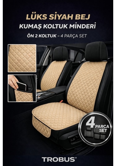Volkswagen Passat Uyumlu 5 Parça Terletmez Kumaş Koltuk Minderi Bej