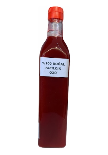Ev Yapımı Kızılcık Özü Cam Şişe 700 G