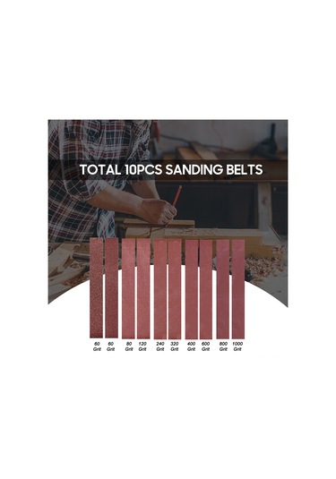 Singree Ev İçin 10'lu Zımpara Kayış Seti 30x340mm - 60-1000 Kum Çeşitleri