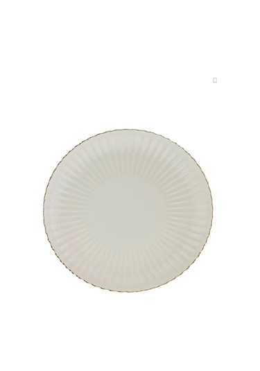 Kütahya Porselen Bone Luz Altın File Servis Tabağı 27cm 2 Li Çok Renkli