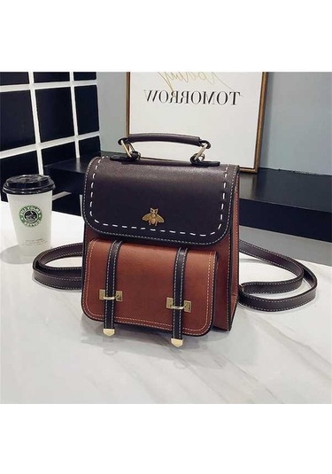 Ganzhoushop Vintage Trend Tasarım Sırt Seyahat Panelli Okul Moda Lüks Kızlar Kaliteli Kadın Kadın İçin Çantası Çantası Çantaları Çantaları Black Lj Siyah
