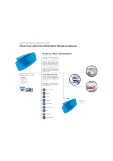 Fresh Clip 2.5 Tuvalet Wc Klozet Koku Giderici Kiwi Grapefruit 5'li