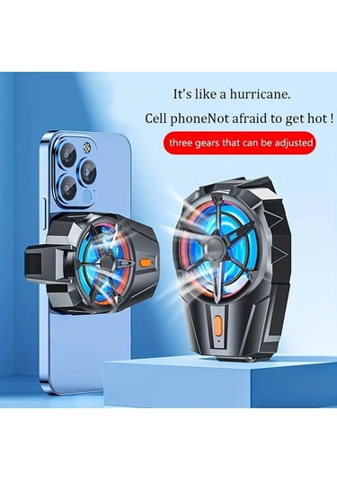 Siyah Kablosuz Cep Telefonu Soğutma Fanı