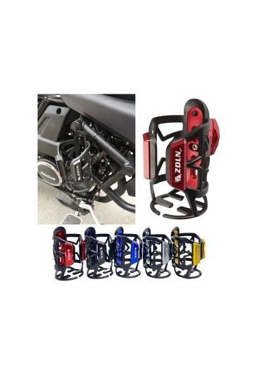 Chuangyinshop Zonk Alaşım Su Şişesi Tutucu Dayanıklı Kolay Montaj Seyahat Ve Sürüş İçin Kırmızı Kırmızı