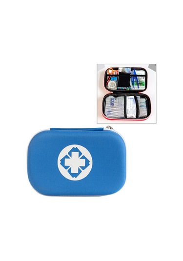Sones 25'i 1 Arada Eva Taşınabilir Araba Ev Açık Hava Acil Durum Malzemeleri Kiti Hayatta Kalma Kurtarma Kutusu Mavi
