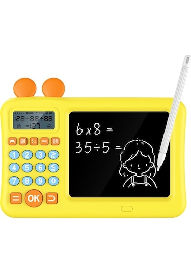 Novahub Suntek Matematik Öğretimi Hesap Makinesi Çocuklar İçin Sarı Renkli Eğitim Ürünü