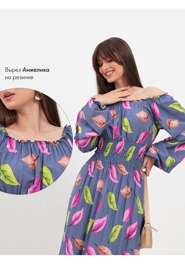 Keyem Büyük Beden Uzun Kollu Elbise 162093809 Açık Mavi