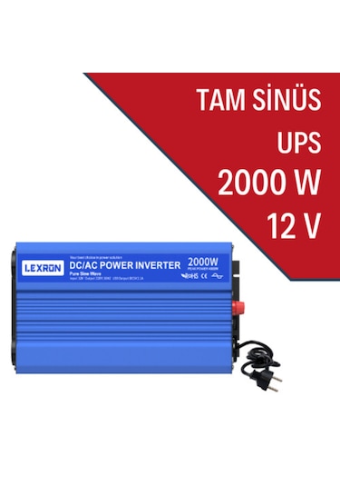 Lexron 12v Volt-2000w Watt Ups Tam Sinüs İnverter