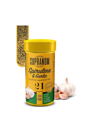 Supranom Tüm Balıklar İçin Spirulina & Garlic Geen Ganul 100Ml