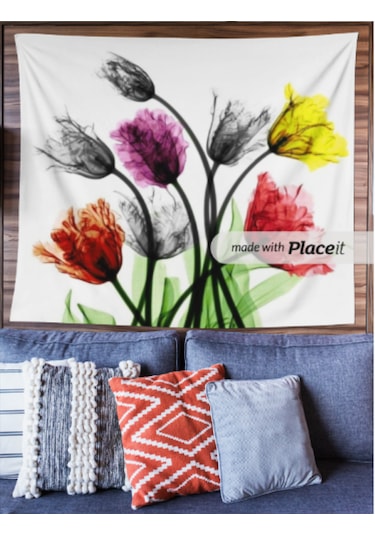 Lale Duvar Halısı/örtüsü %100 Mikrofiber Leke Tutmaz Kırışmaz