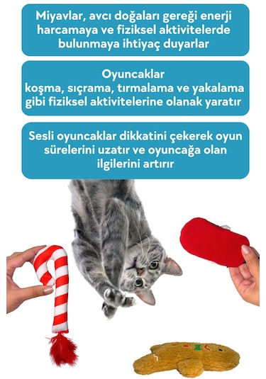 Miyav Yılbaşı Temalı Kedi Oyuncak Seti