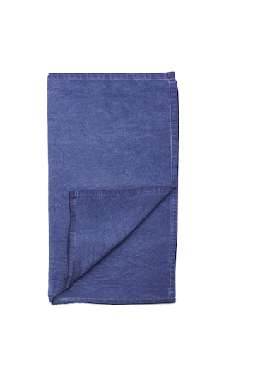 Taşlanmış Indigo Denim Pamuk Amerikan Servisi- 2'li Set Mavi