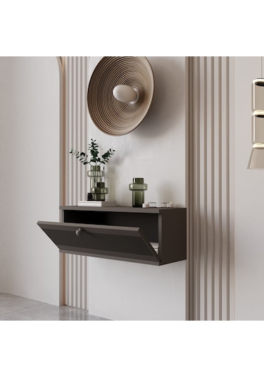 Melura Home Melura Dresuar %100 Mdf Kapaklı Duvara Monte Gri