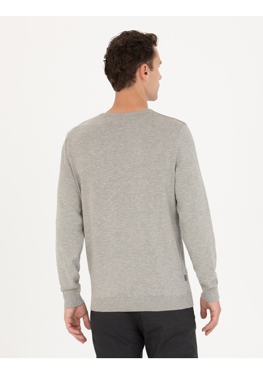 Pierre Cardin Erkek Açık Gri Melanj Kazak /triko 50270179-vr091 Açık Gri Melanj