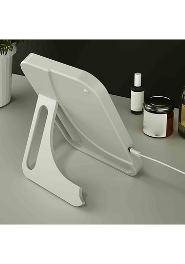 Homyl Yurtlar Yatak Odası Için Masaüstü Led Aynalar Usb Beyaz Beyaz