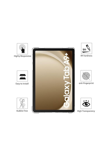 Samsung Galaxy Tab A9 Plus 11 Inç Tablet Uyumlu Silikon Kılıf Şeffaf Köşe Korumalı Sm-x210 Kılıf