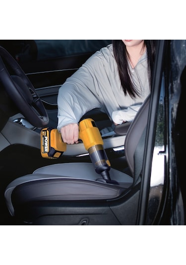 Enshall AHV21 25.000 MAH Çift Bataryalı Auhma 20.000 PA Çantalı Araç Süpürgesi