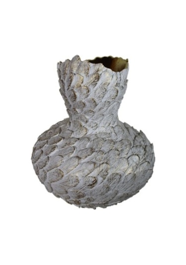 Tombul Tüy Vazo C 4056 Beyaz