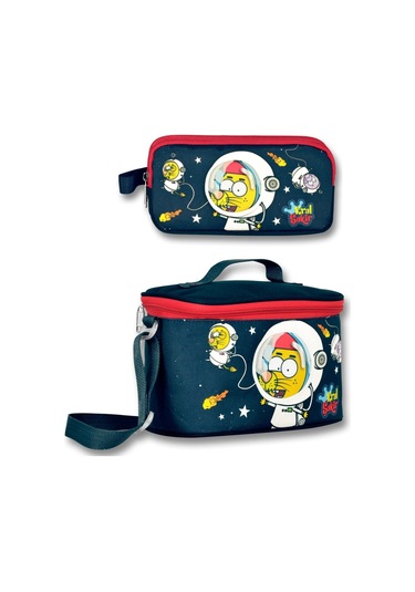 Kral Şakir Astranot Isı Yalıtımlı Lacivert Beslenme Ve Kalem Çantası Seti - Erkek Çocuk