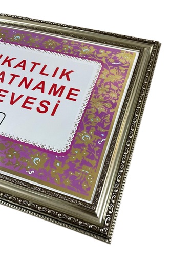 Avukatlık Ruhsatname Çerçevesi - 33x48 - Hakiki Camlı Gümüş Renk
