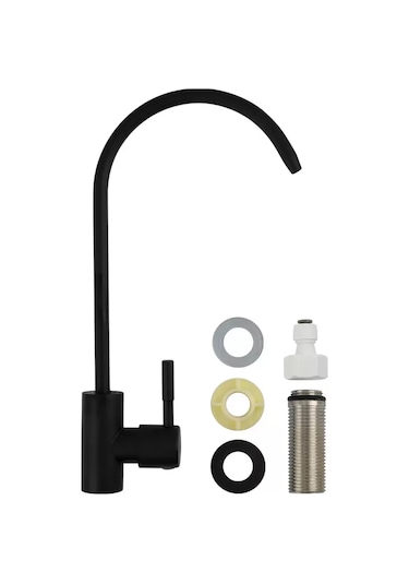 Oute Filtre İçin Tekli Su Musluğu, İnce Akışlı 178590751 Siyah Mat