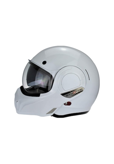 Sway Sw 907 Stratos 180 Çene Açılır Motosiklet Kaskı Beyaz