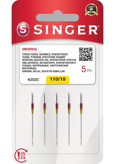 Singer Ev Tipi Dikiş Makine İğnesi 18 Numara 2020-110/18