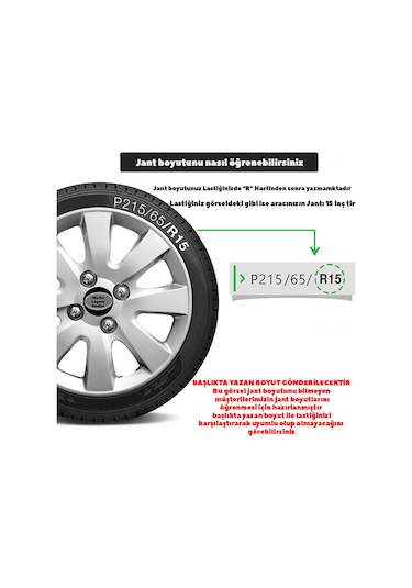 Citroen C2 15'' Inc Uyumlu Takım Jant Kapağı Tnc013