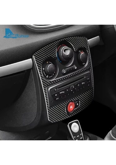 Xuweiwei Renault Clio 3 2006 2012 İçin Siyah Karbon Fiber Kontrol Paneli Yükseltme