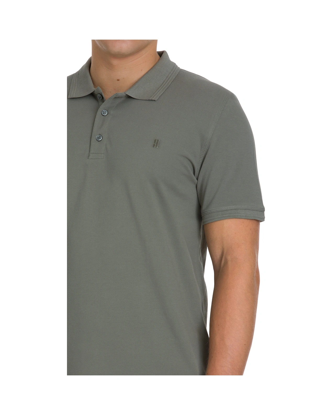 Hatemoğlu Zeytin Yeşili Regular Fit 100% Pamuklu Polo Yaka Tişört 35226 Vetiver Gri
