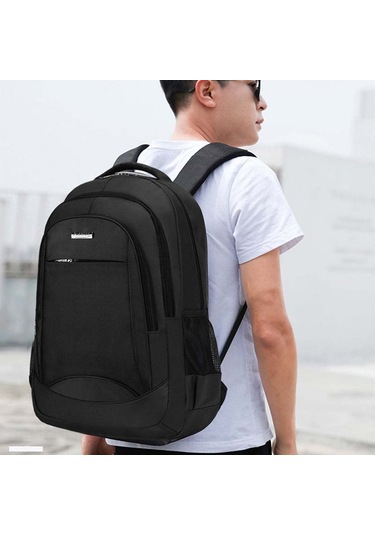 Aubyhe Kilitli Çanta Erkek Kadın Üniversite Sırt Çantası 15.6" Laptop Bölmesi Nylon Su Geçirmez Seyahat Okul Çantası Siyah Kırmızı Lacivert Siyah