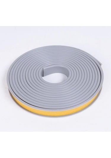 Novahub Gri Tutkal Kendinden Yapışkanlı Yumuşak U Şekilli Boş Tutma Kenar Bantlama Trimli Dolap 12mm Gri