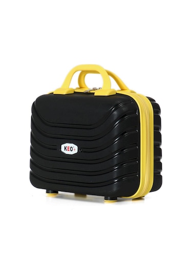 Keo-plus Siyah-sarı 3 Lü Set Silikon Kırılmaz Pp Valiz