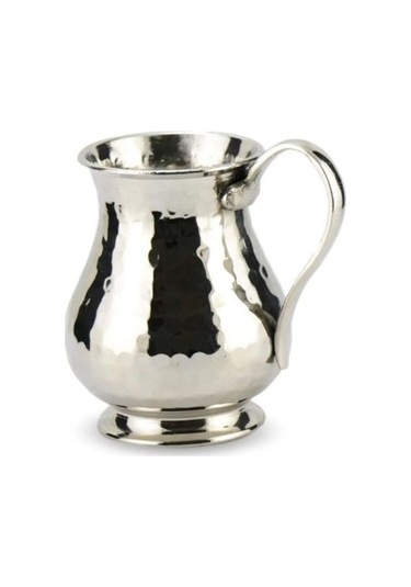 Bakır Bardak Sürahi Takımı Tepsili Gümüş