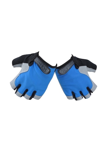 Dancemonkey Yarım Sürüş Parmak Off-road Eldiveni 543174590 -m Vk Gri - Mavi