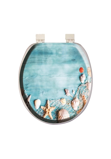 Softy Classic Desenli Yumuşak  Klozet Kapağı Beyaz