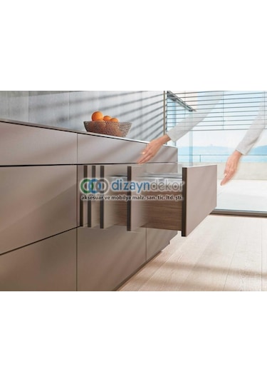 760h6500m Blum Movento Tip-on Blumotion Frenli-basaç Çekmece Rayı 65 Cm