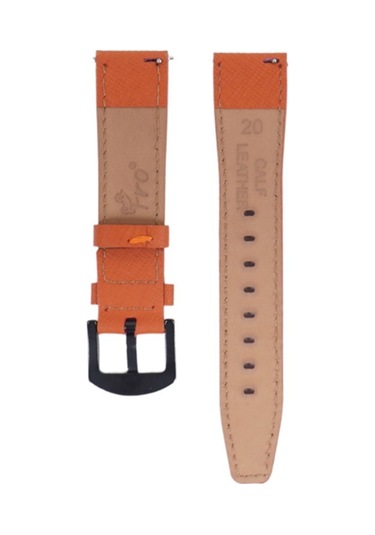 Fro Lw38-43 20 Mm Hakiki Deri Safiano Turuncu Kordon Siyah Toka