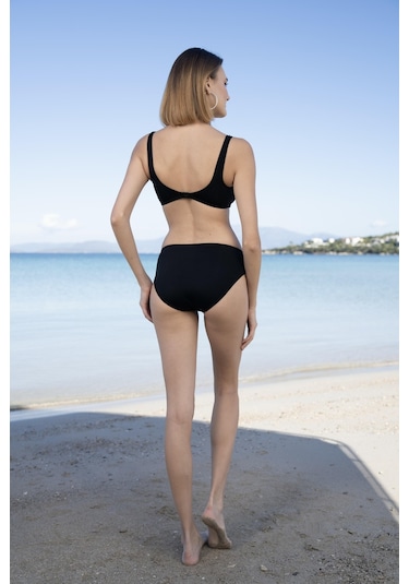 Estiva Luplu Toparlayıcı Yüksek Bel Bikini Takımı - Siyah