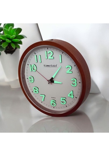 Fosforlu 3d Kabartma Rakam Mini Küçük Duvar Saati 22 Cm Eskitme