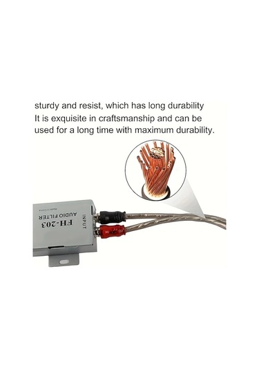 Hightower Fh-203 2 Kanallı Araç Ses Gürültü Filtresi, Amplifikatör Ve Hoparlör Gürültüsünü Giderir, Tüm Araçlarla Uyumlu