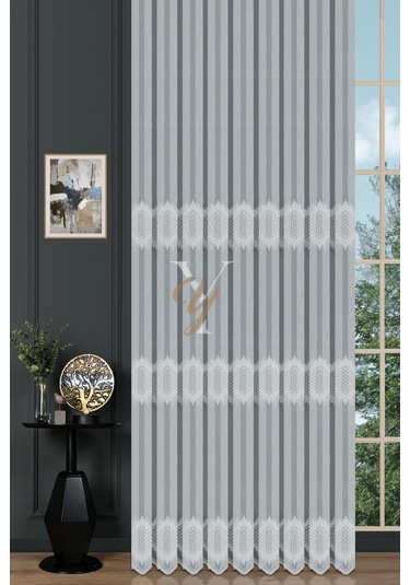 12p9480 Tül Perde V-fikse Ekru